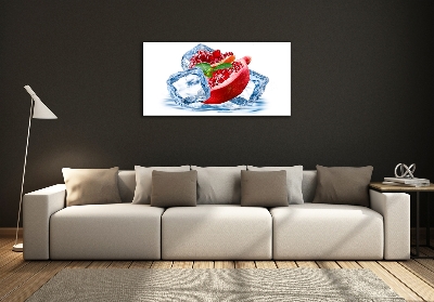 Quadro su vetro Melograno con ghiaccio