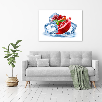 Quadro su vetro Melograno con ghiaccio