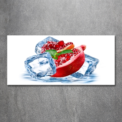 Quadro su vetro Melograno con ghiaccio