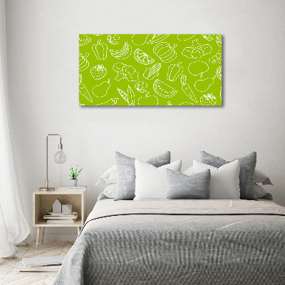 Quadro in verde Frutta e verdura