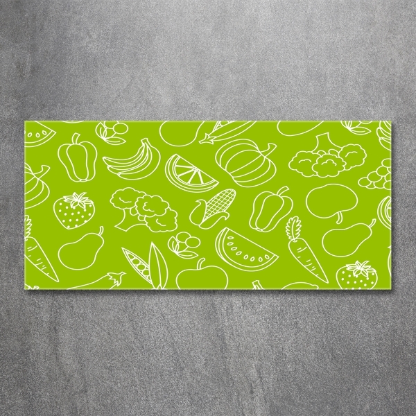 Quadro in verde Frutta e verdura