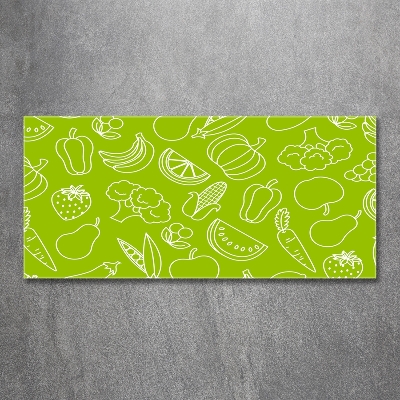 Quadro in verde Frutta e verdura