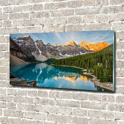 Quadro vetro Lago tra le montagne