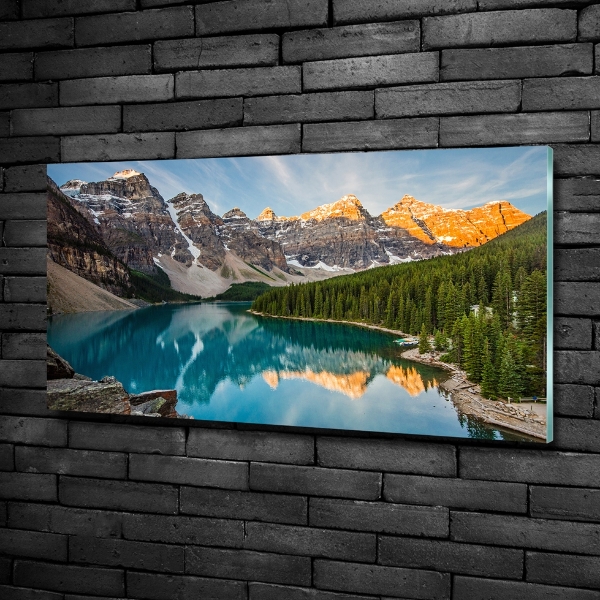 Quadro vetro Lago tra le montagne
