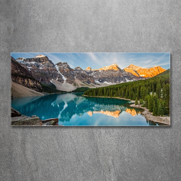 Quadro vetro Lago tra le montagne