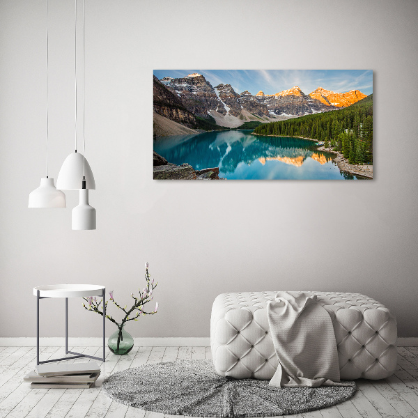 Quadro vetro Lago tra le montagne