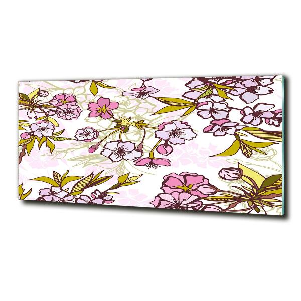 Quadro in verde Fiori di ciliegio