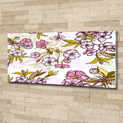 Quadro in verde Fiori di ciliegio