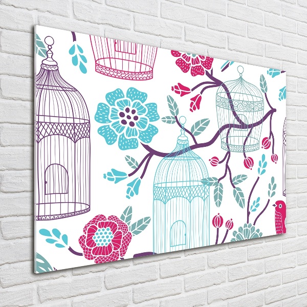 Quadro su vetro Gabbie per uccelli