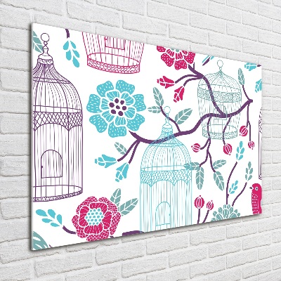 Quadro su vetro Gabbie per uccelli