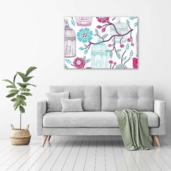 Quadro su vetro Gabbie per uccelli