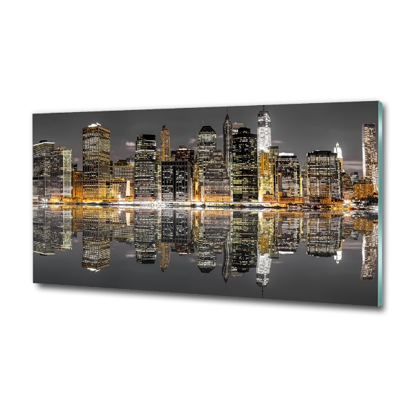 Quadro su vetro New York di notte