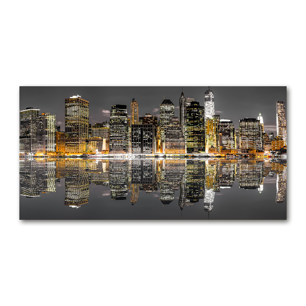 Quadro su vetro New York di notte