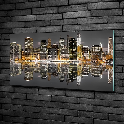 Quadro su vetro New York di notte