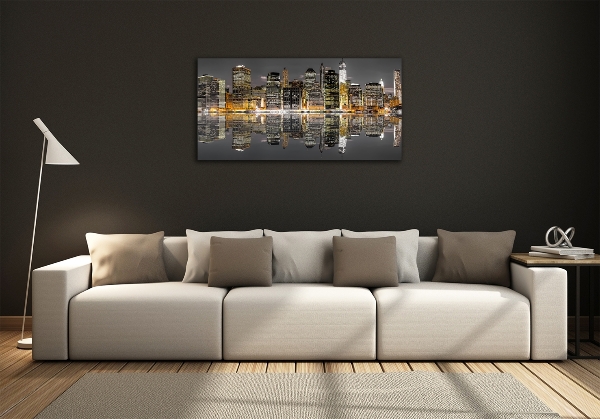 Quadro su vetro New York di notte