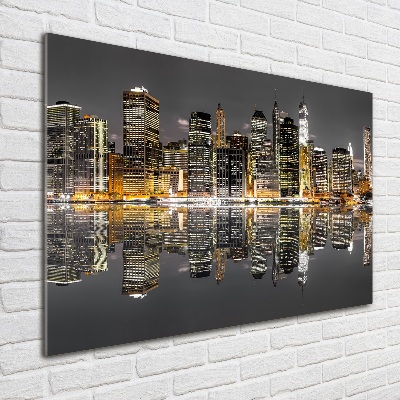 Quadro su vetro New York di notte
