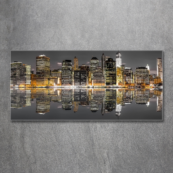 Quadro su vetro New York di notte