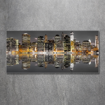 Quadro su vetro New York di notte