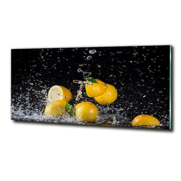 Quadro su vetro Limoni e acqua