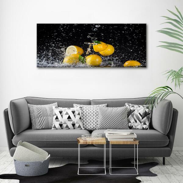 Quadro su vetro Limoni e acqua