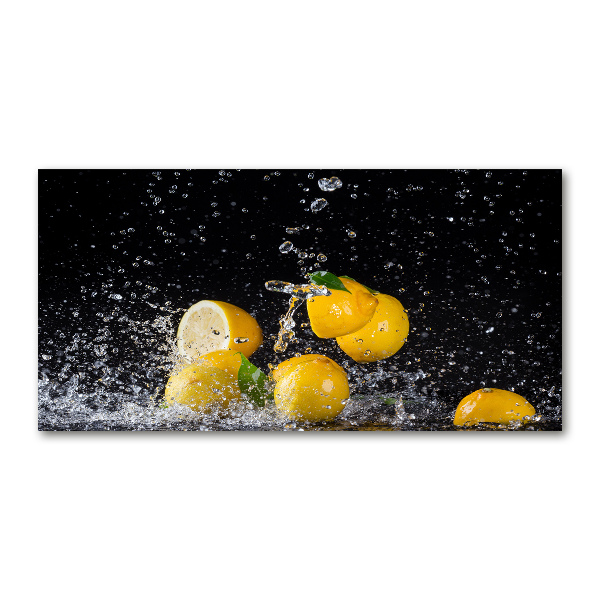 Quadro su vetro Limoni e acqua