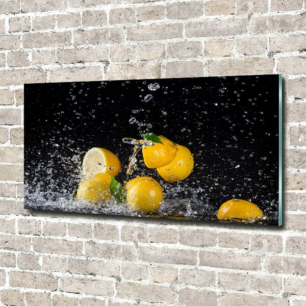 Quadro su vetro Limoni e acqua