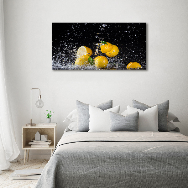 Quadro su vetro Limoni e acqua