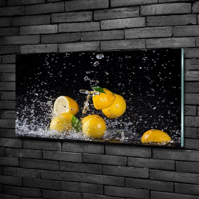 Quadro su vetro Limoni e acqua
