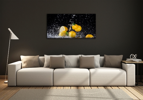 Quadro su vetro Limoni e acqua