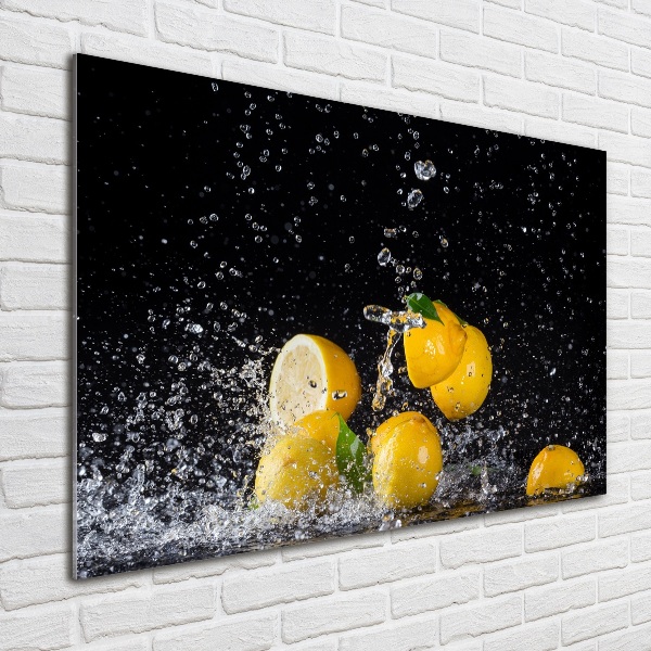 Quadro su vetro Limoni e acqua