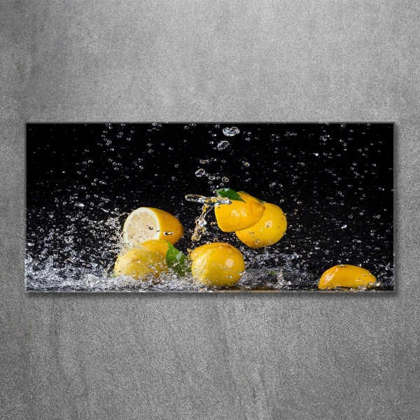 Quadro su vetro Limoni e acqua