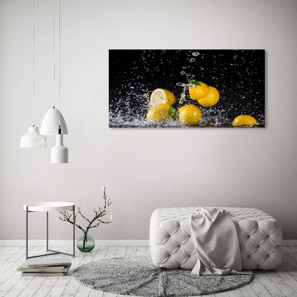 Quadro su vetro Limoni e acqua