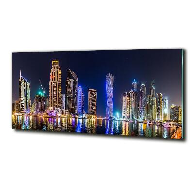Quadro in vetro Dubai di notte