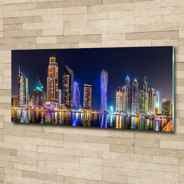 Quadro in vetro Dubai di notte