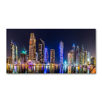 Quadro in vetro Dubai di notte