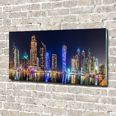 Quadro in vetro Dubai di notte