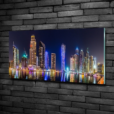 Quadro in vetro Dubai di notte