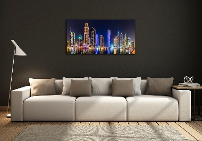Quadro in vetro Dubai di notte