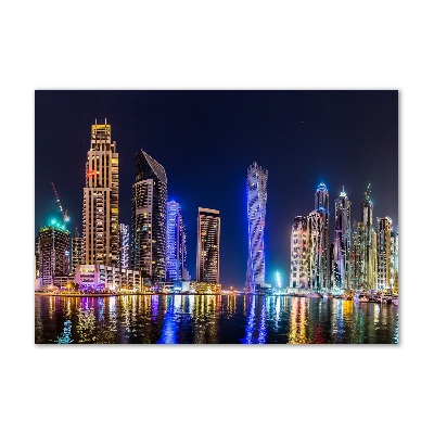 Quadro in vetro Dubai di notte