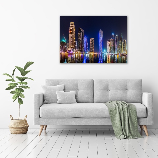 Quadro in vetro Dubai di notte