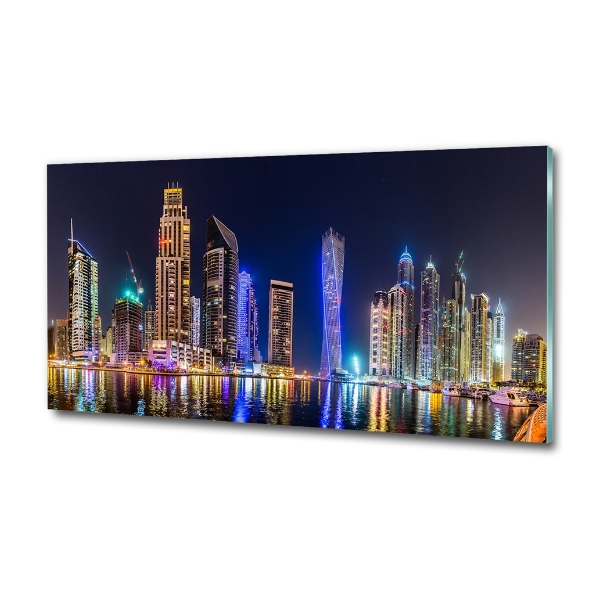Quadro in vetro Dubai di notte