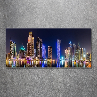 Quadro in vetro Dubai di notte