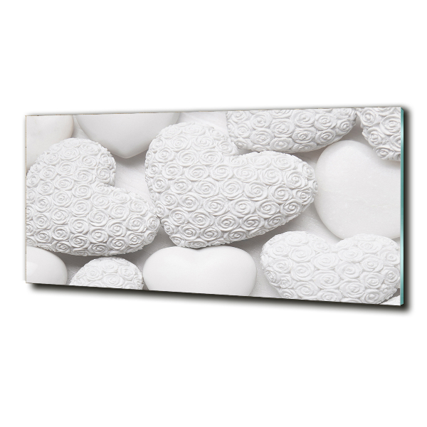 Quadro in verde Sfondo a forma di cuore bianco