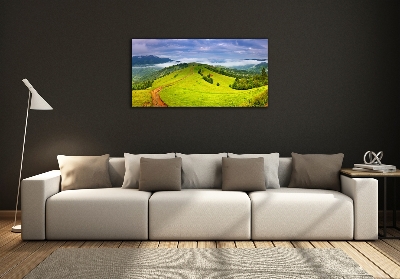 Quadro su vetro Colline verdi