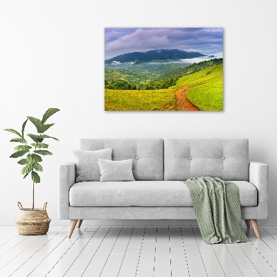 Quadro su vetro Colline verdi