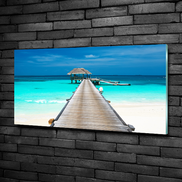 Quadro su vetro Molo in legno