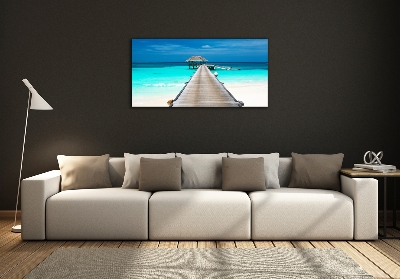 Quadro su vetro Molo in legno