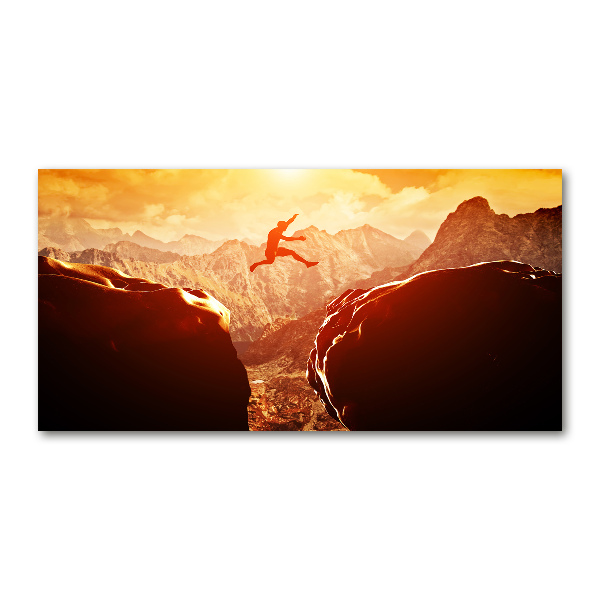 Quadro in verde Salta oltre l'abisso