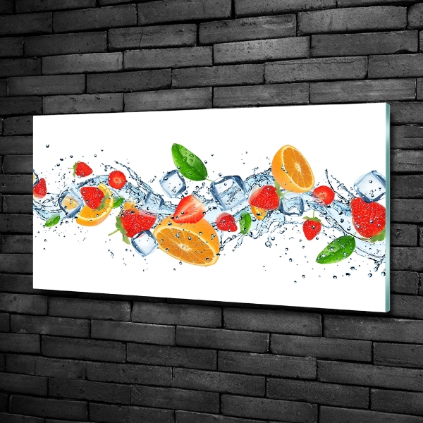 Quadro su vetro Frutta con ghiaccio