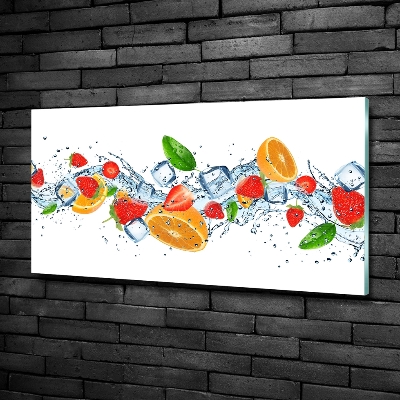 Quadro su vetro Frutta con ghiaccio